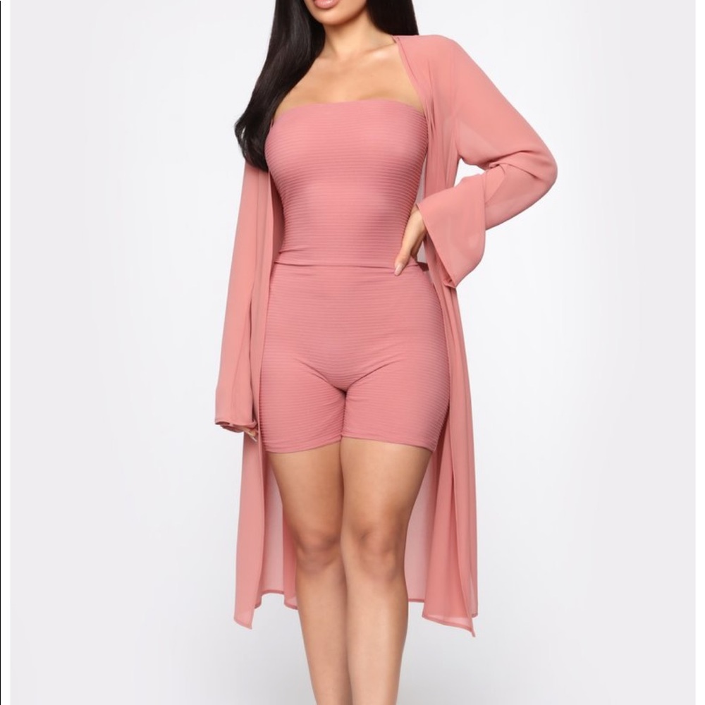 Fashion Nova Mauve Romper Set